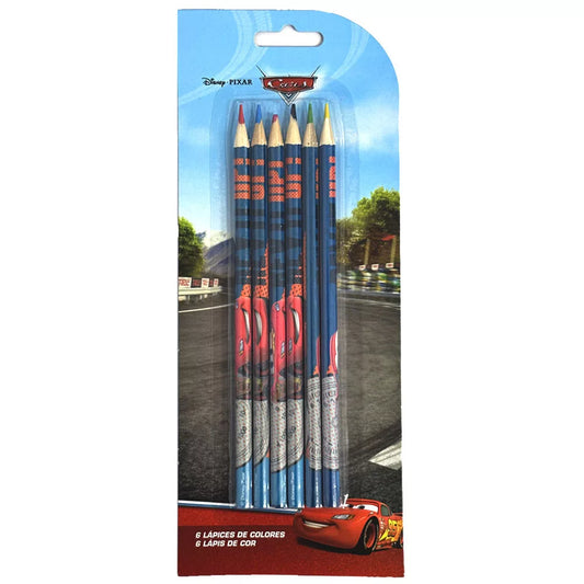 Crayons de couleur Cars, paquet de 6