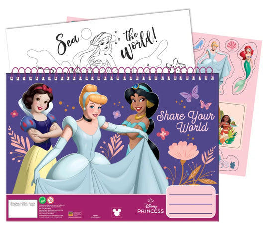 Carnet de croquis à spirale A/4 Princesses