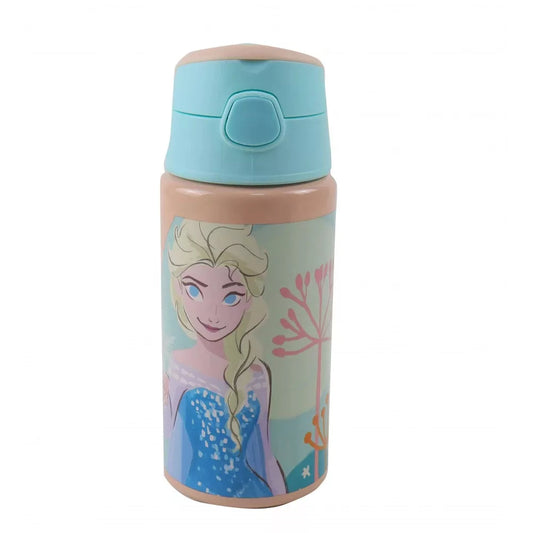 Bouteille aluminium avec paille Reine des neiges 500ml