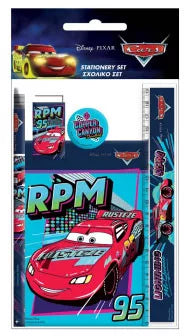 Ensemble de papeterie Cars 5 pièces