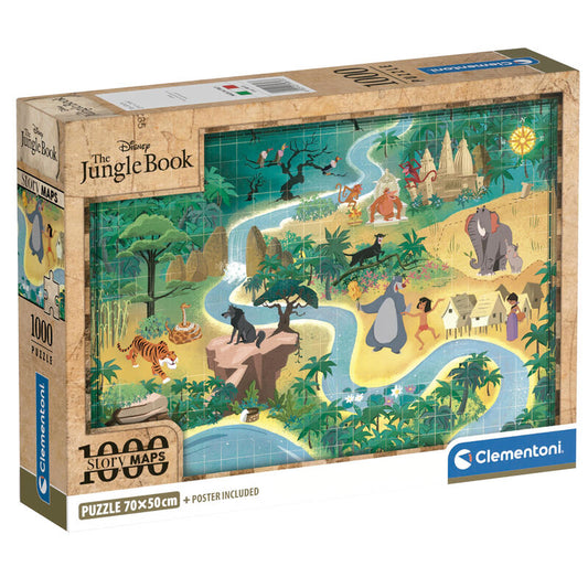 Puzzle Carte Disney Le Livre de la Jungle 1000 pièces