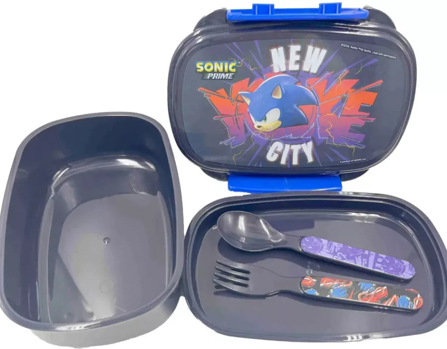 Boîte à sandwich + ensemble de couverts Sonic