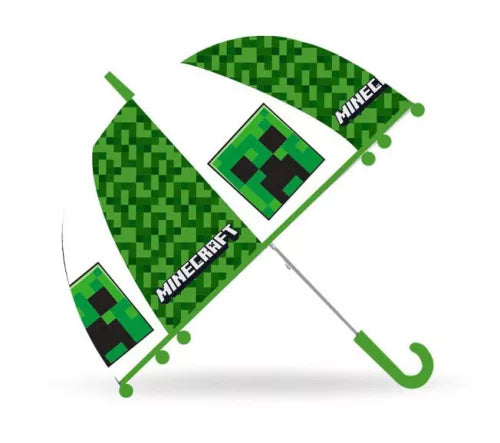 Parapluie semi-automatique transparent Minecraft