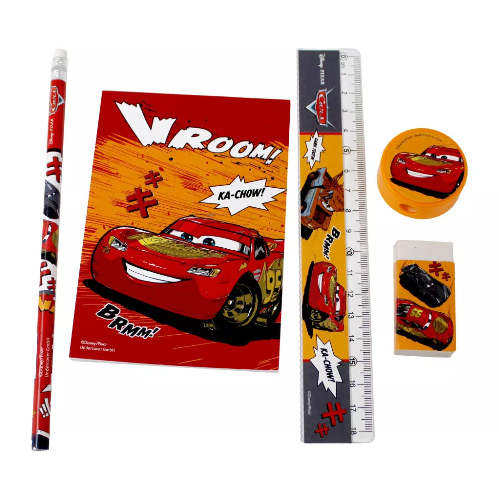 Ensemble de papeterie Cars 5 pièces