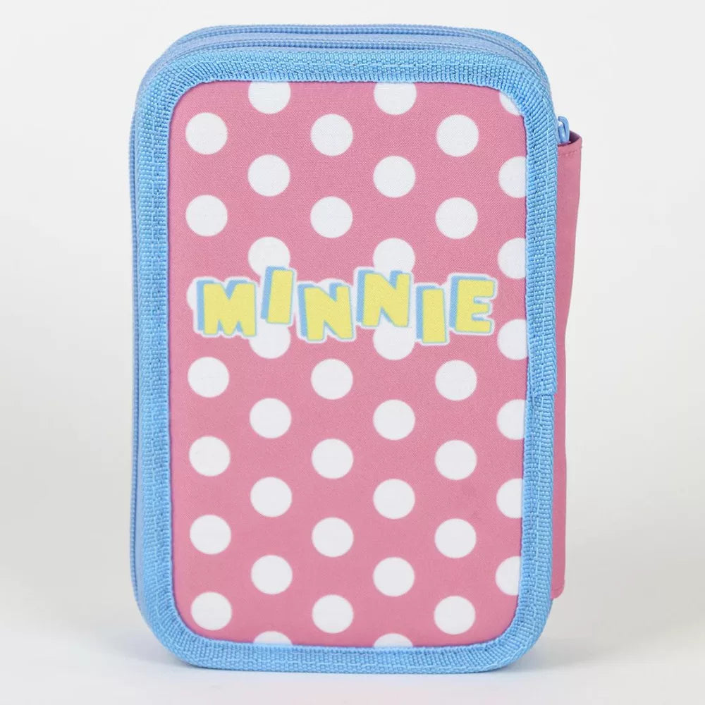Trousse à crayons remplie Minnie 2 niveaux