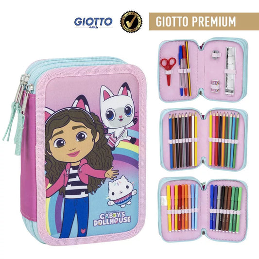Trousse à crayons remplie Gabby 3 niveaux
