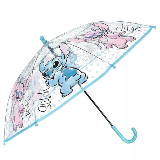 Parapluie transparent pour enfant Stitch et Angel Ø72 cm