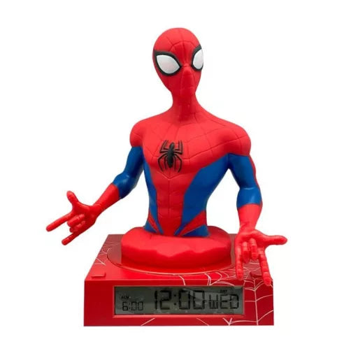 Lampe de nuit et réveil 3D Spiderman