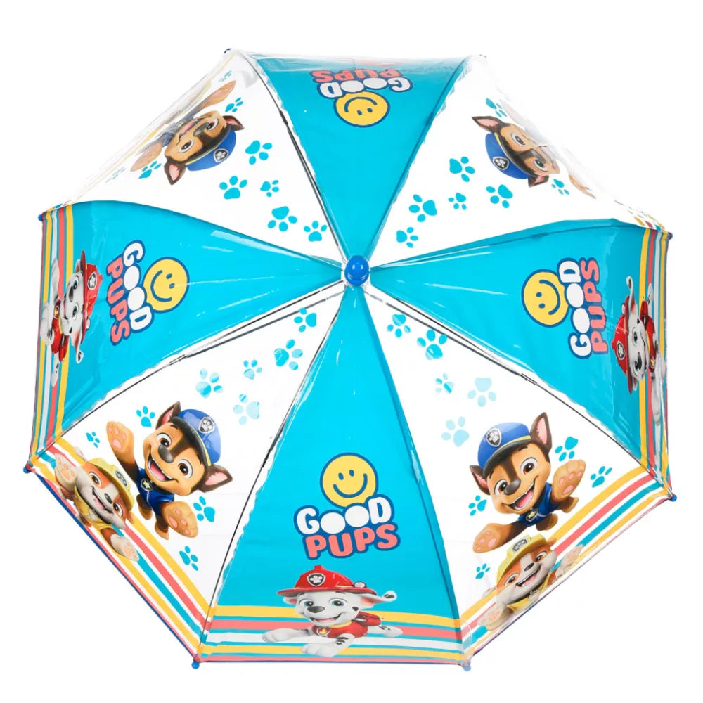 Parapluie transparent pour enfant Pat Patrouille Ø72 cm