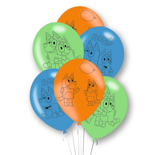 Lot de 6 ballons Bluey