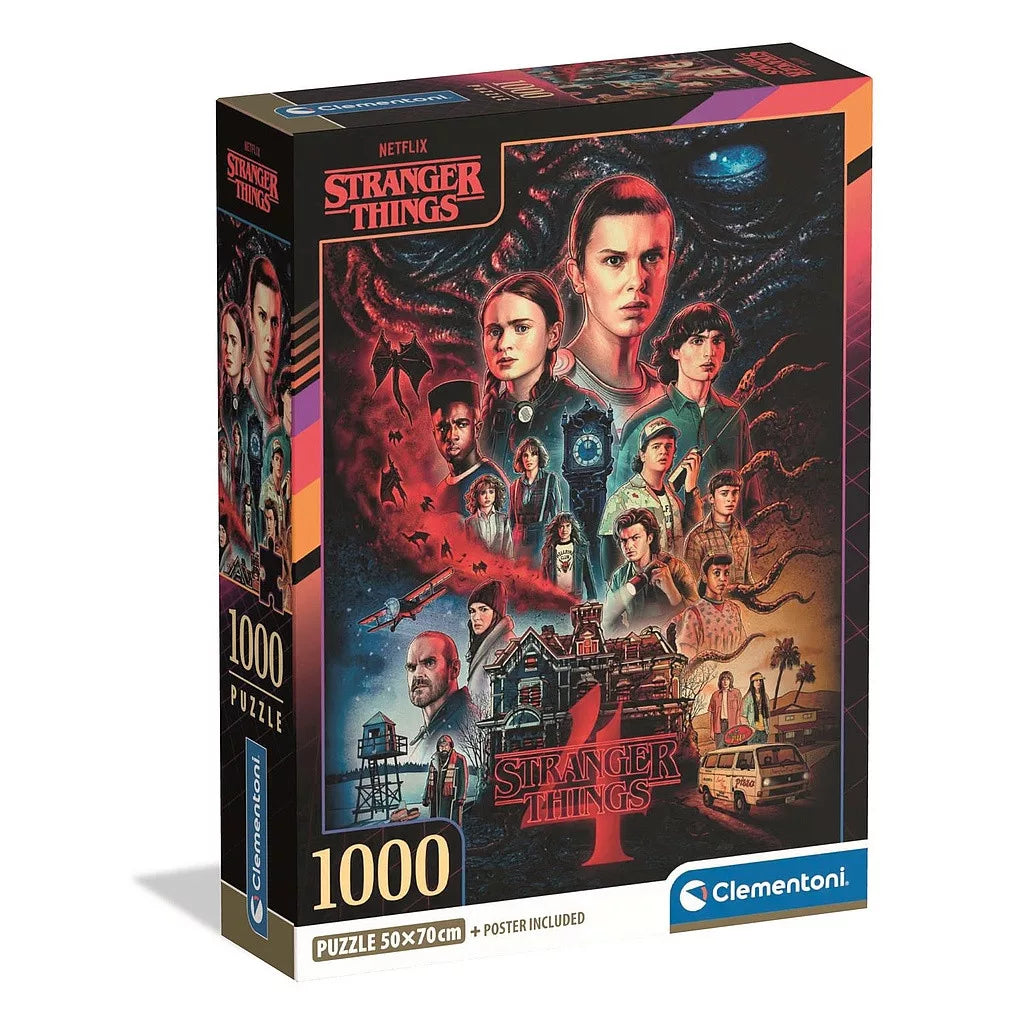 Puzzle compact + poster Clementoni 1000 pièces Stranger Things