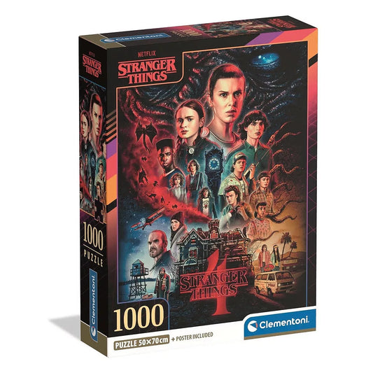 Puzzle compact + poster Clementoni 1000 pièces Stranger Things