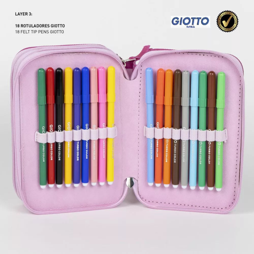 Trousse à crayons remplie Minnie à 3 niveaux