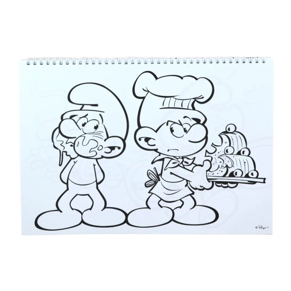 Carnet de croquis à spirales A/4 Les Schtroumpfs