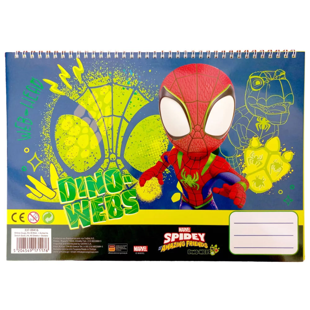 Carnet de croquis à spirale A/4 Spidey