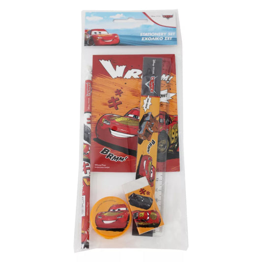 Ensemble de papeterie Cars 5 pièces
