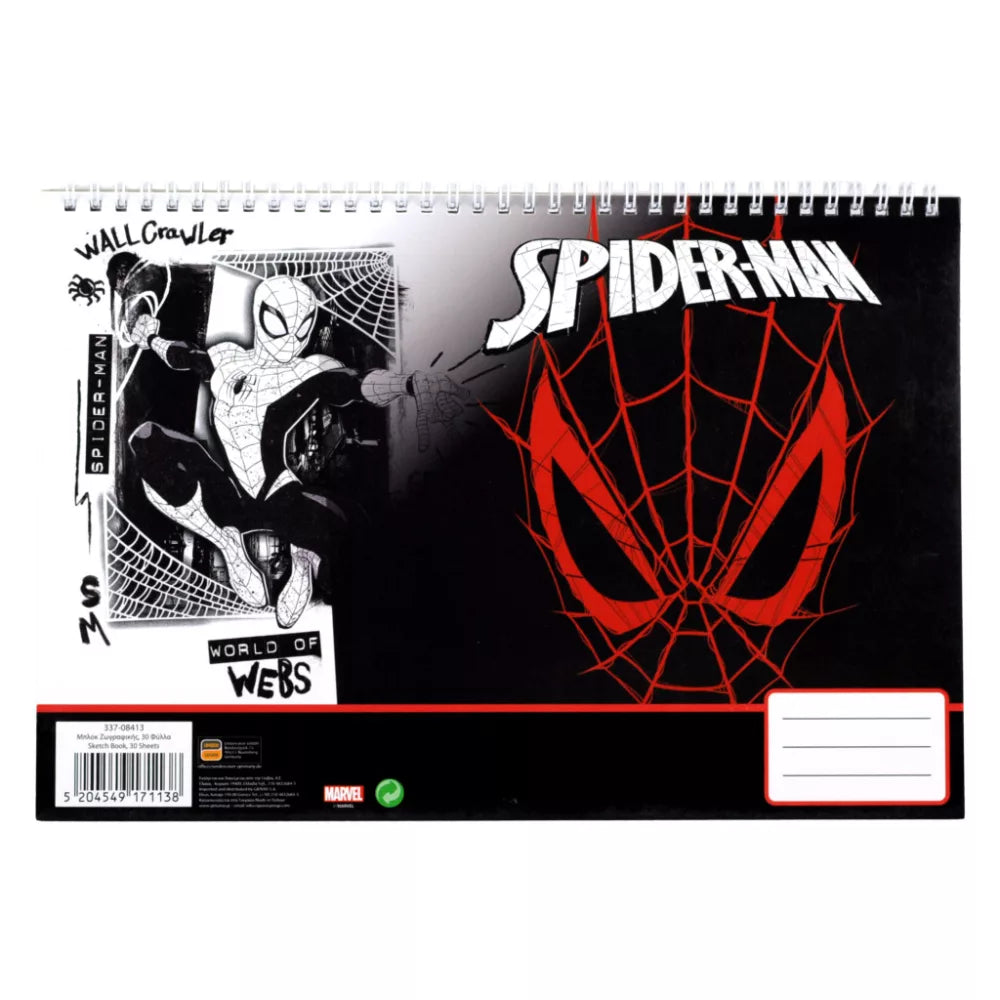 Carnet de croquis à spirale A/4 Spiderman
