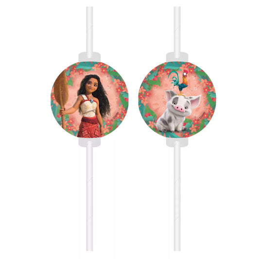 Lot de 4 pailles Vaïana