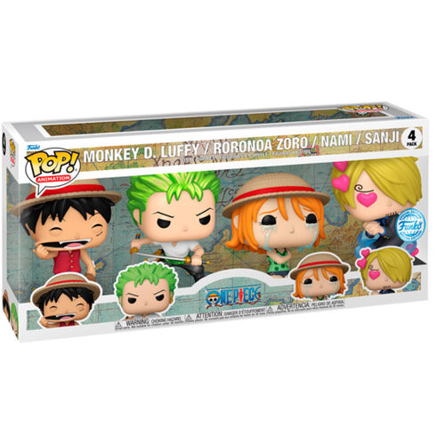 Coffret de 4 figurines POP One Piece Exclusive