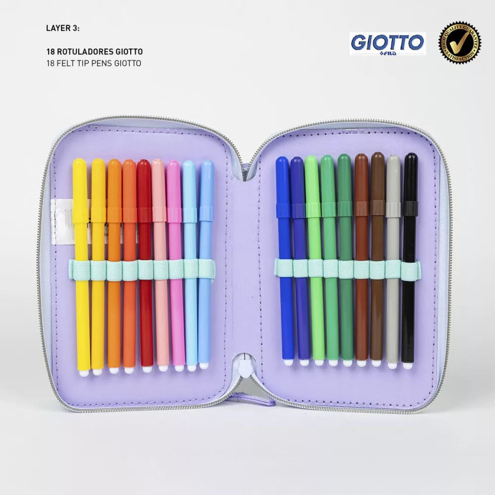 Trousse à crayons remplie Reine des neiges 3 niveaux