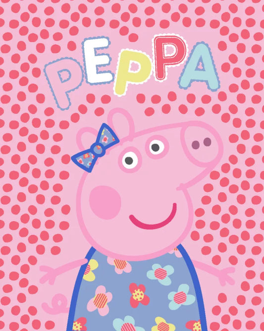 Couverture polaire en flanelle  Peppa Pig 130x160cm