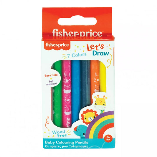 Crayons de couleur Fisher-Price pour bébés, 7 pièces