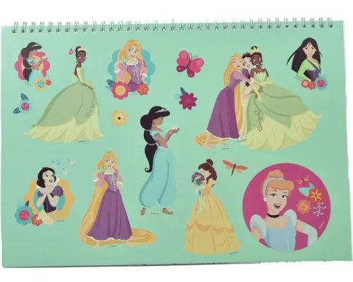 Carnet de croquis à spirale A/4 Princesses