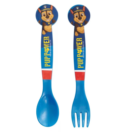 Ensemble de couverts en plastique Pat patrouille - 2 pièces