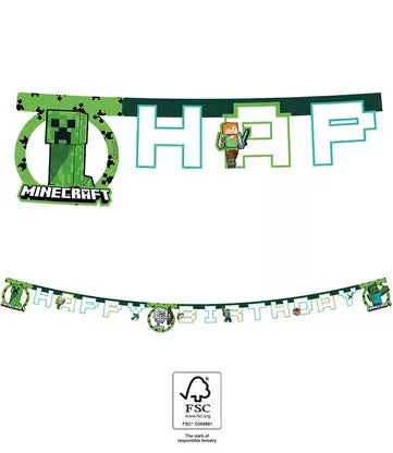 Panneau Joyeux anniversaire Minecraft