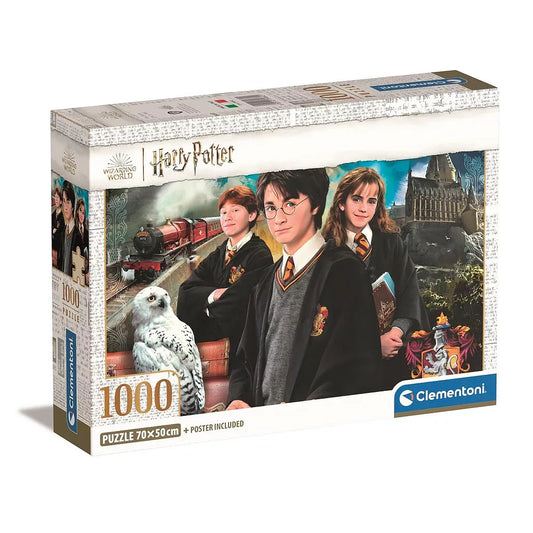 Puzzle compact Harry Potter 1000 pièces + poster inclus Clementoni