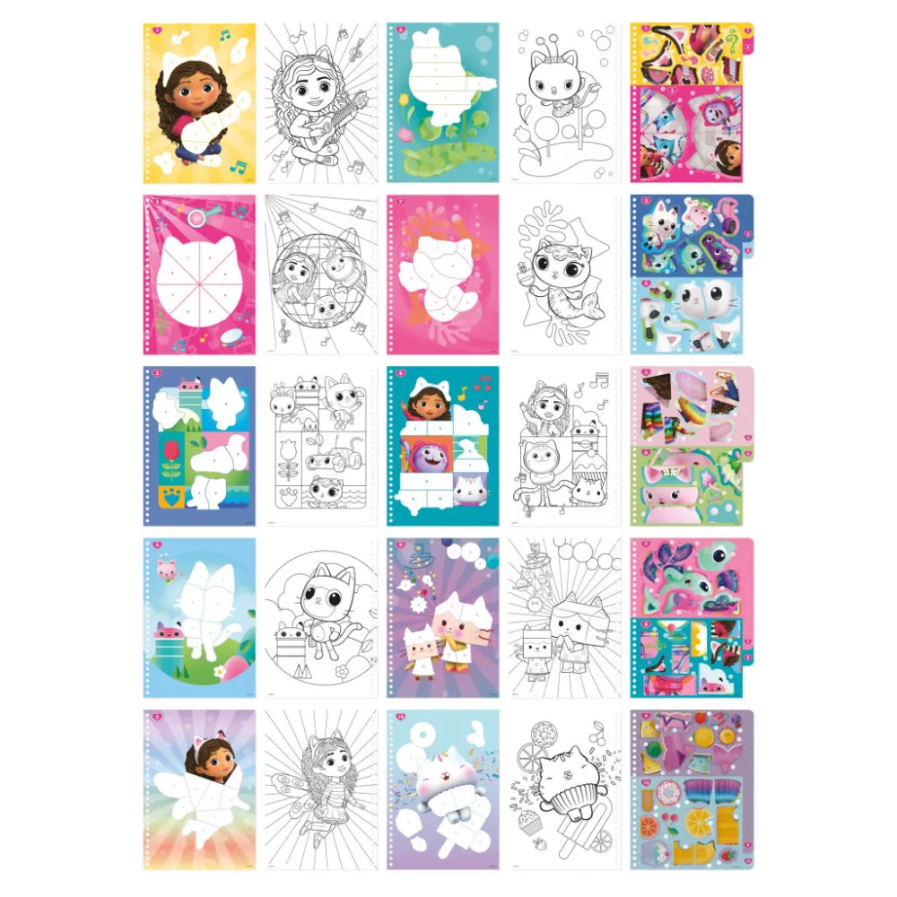 Puzzle d'autocollants et de coloriages Gabby
