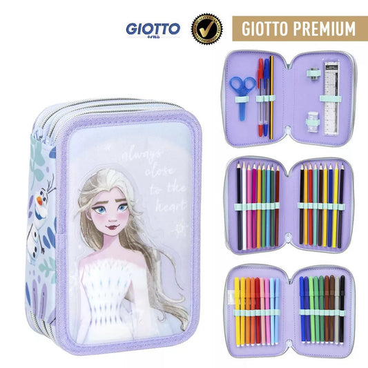 Trousse à crayons remplie Reine des neiges 3 niveaux