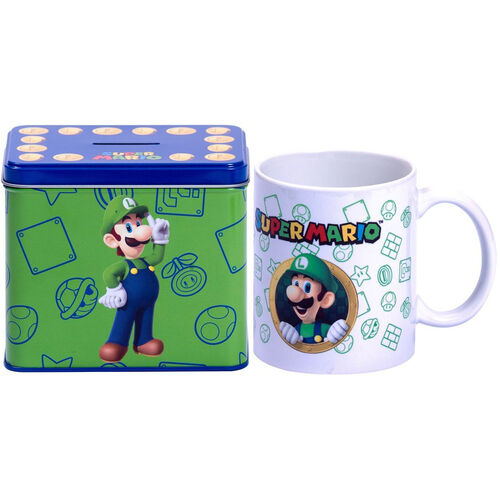 Tirelire + Mug Luigi Super Mario Bros Nintendo