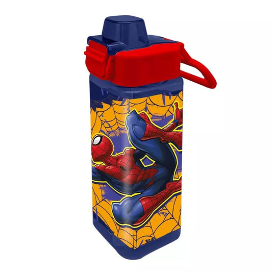 Bouteille carrée en plastique Spiderman 500 ml