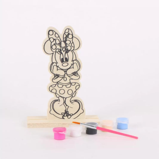 Figurine en bois à peindre Disney Minnie