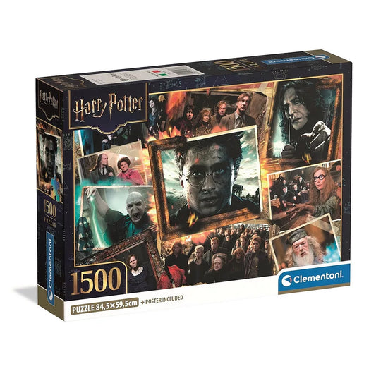 Puzzle compact 1500 pièces Harry Potter + poster inclus Clementoni