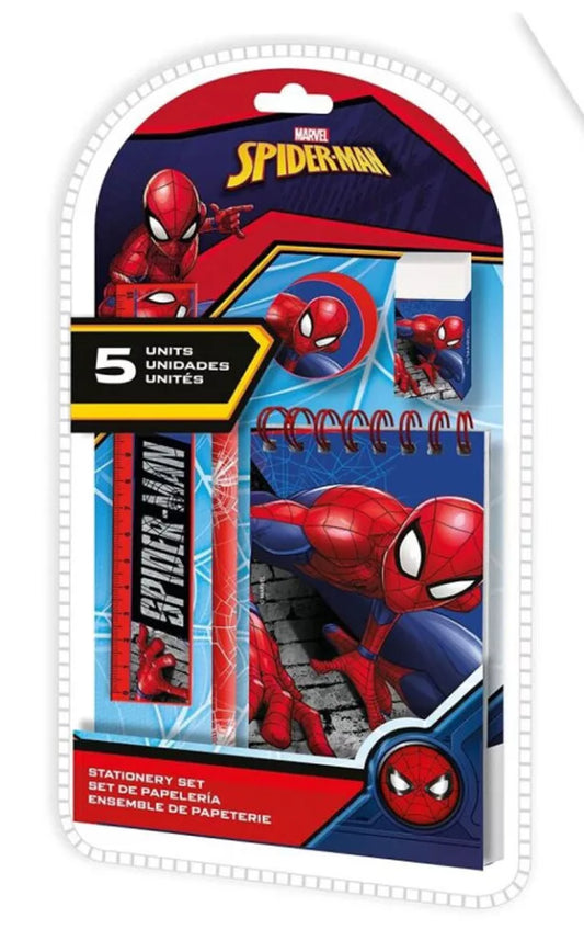 Ensemble de papeterie Spiderman 5 pièces