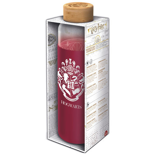Bouteille en verre Harry Potter avec manchon en silicone, 585 ml