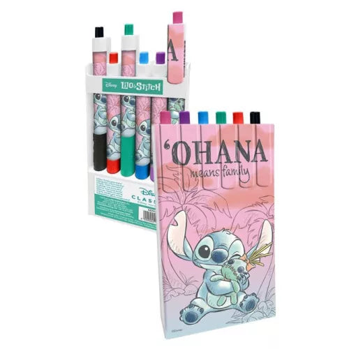 Lot de 6 stylos de couleur Stitch