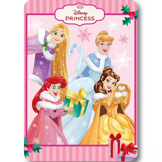 Couverture polaire de Noël Disney Princesses 100x140cm