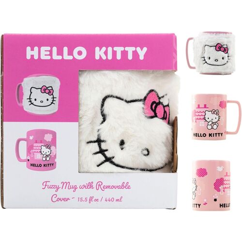 Tasse + housse en peluche Hello Kitty 440ml