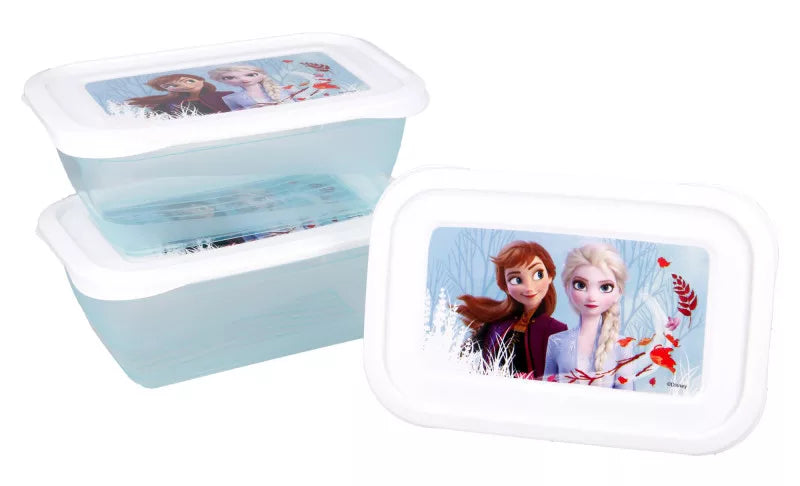Coffret de 3 boîtes à lunch en plastique Reine des neiges