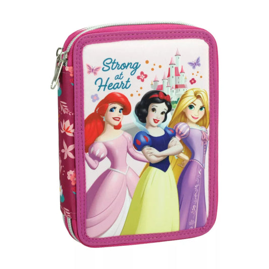Trousse à crayons Princesses rempli sur 2 niveaux