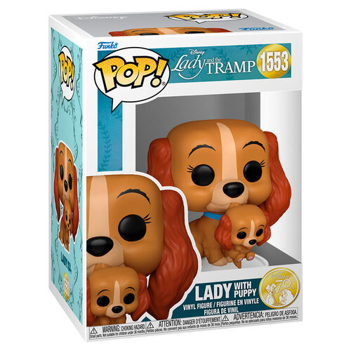 Figurine POP Disney La Belle et le Clochard Dame avec chiot