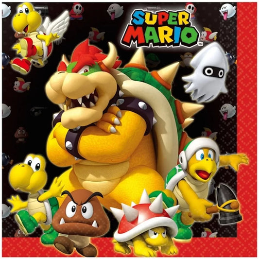 Serviettes en papier Mario 20 pièces