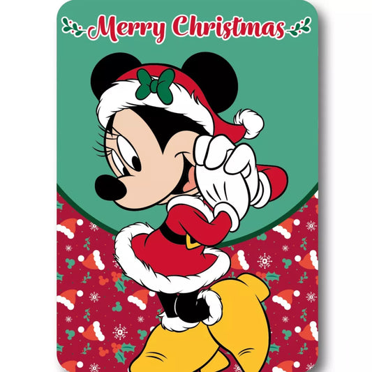 Couverture polaire Minnie Moments de Noël 100x140cm