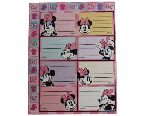 Lot de 16 étiquettes + autocollants Minnie