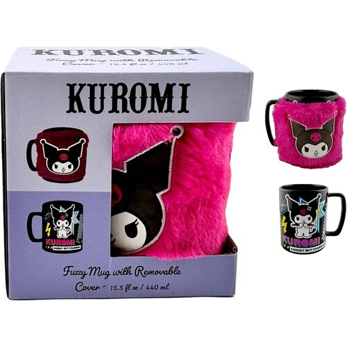 Tasse + housse en peluche Kuromi 440ml