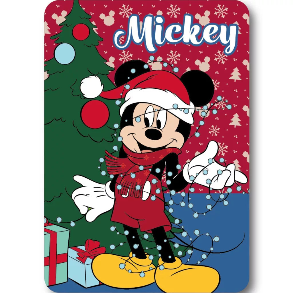 Couverture polaire de Noël Mickey 100 x 140 cm