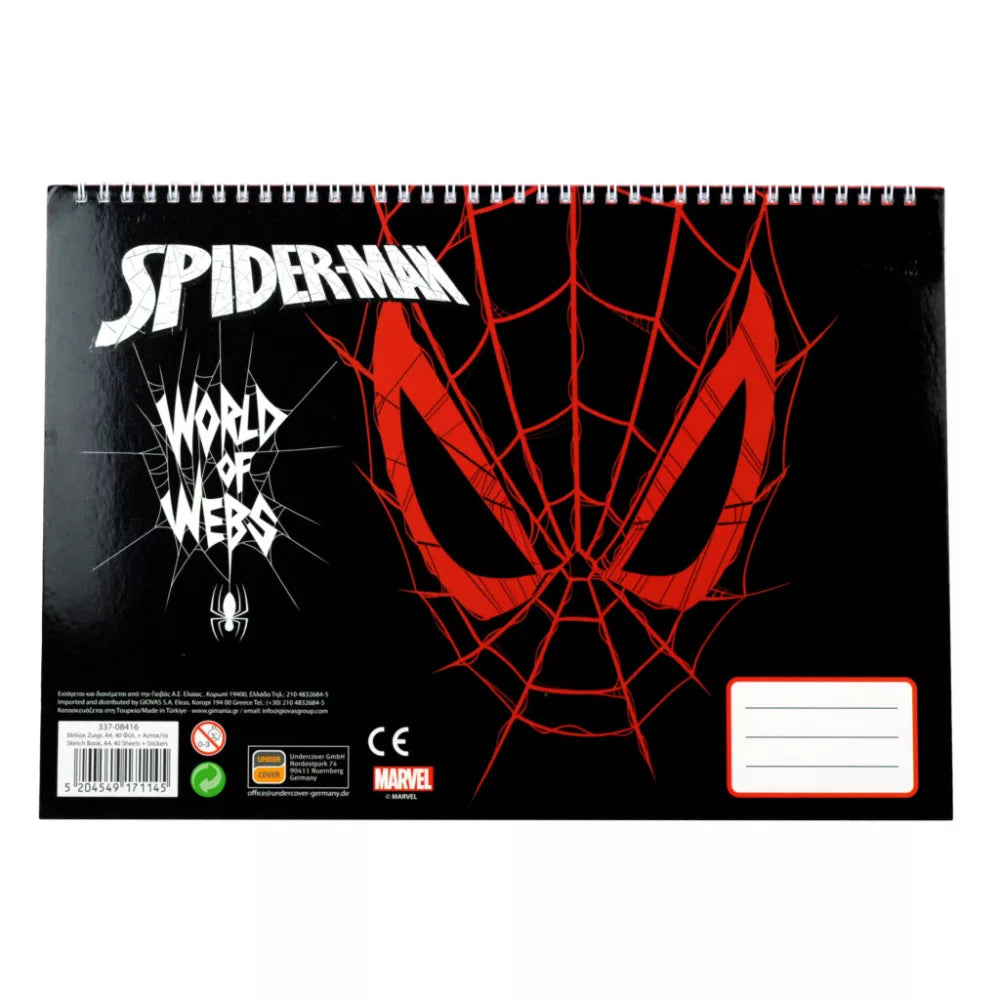 Carnet de croquis à spirale A/4 Spiderman